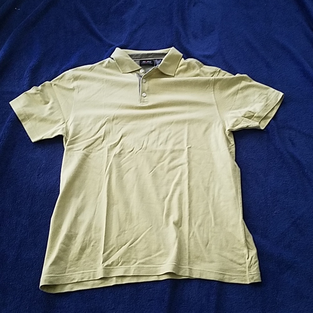 Axcess green striped polo shirt size xl
